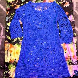 Gorgeous cobalt blue crochet dress 🤩